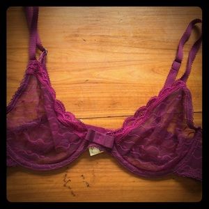 Huit Unlined Plunge Sheer Bra